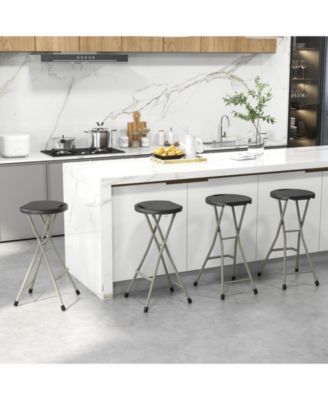 28 Inch Portable Folding Stools with 330lbs Limited Sturdy Frame