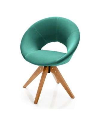 Swivel Accent Chair with Oversized Upholstered Seat for Home Office