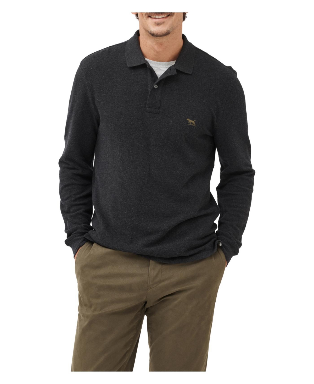 Rodd & Gunn Ls Gunn Polo In Gray