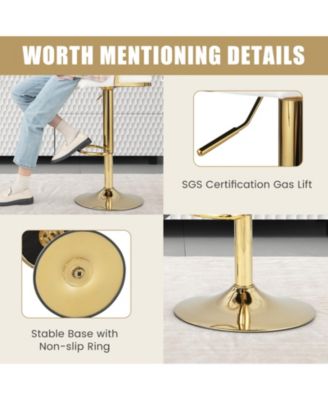 Swivel Barstool with Woven Back Set of 2 for Kitchen Island Cafe