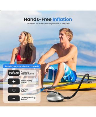 Electric Air Pump Inflator with Digital LCD, 16 PSI