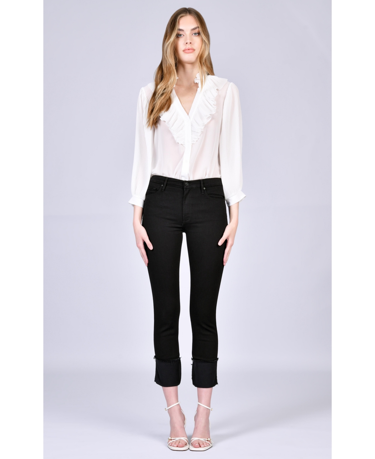 Orchid Denim Women's Hailee Cuffed Slim - Black