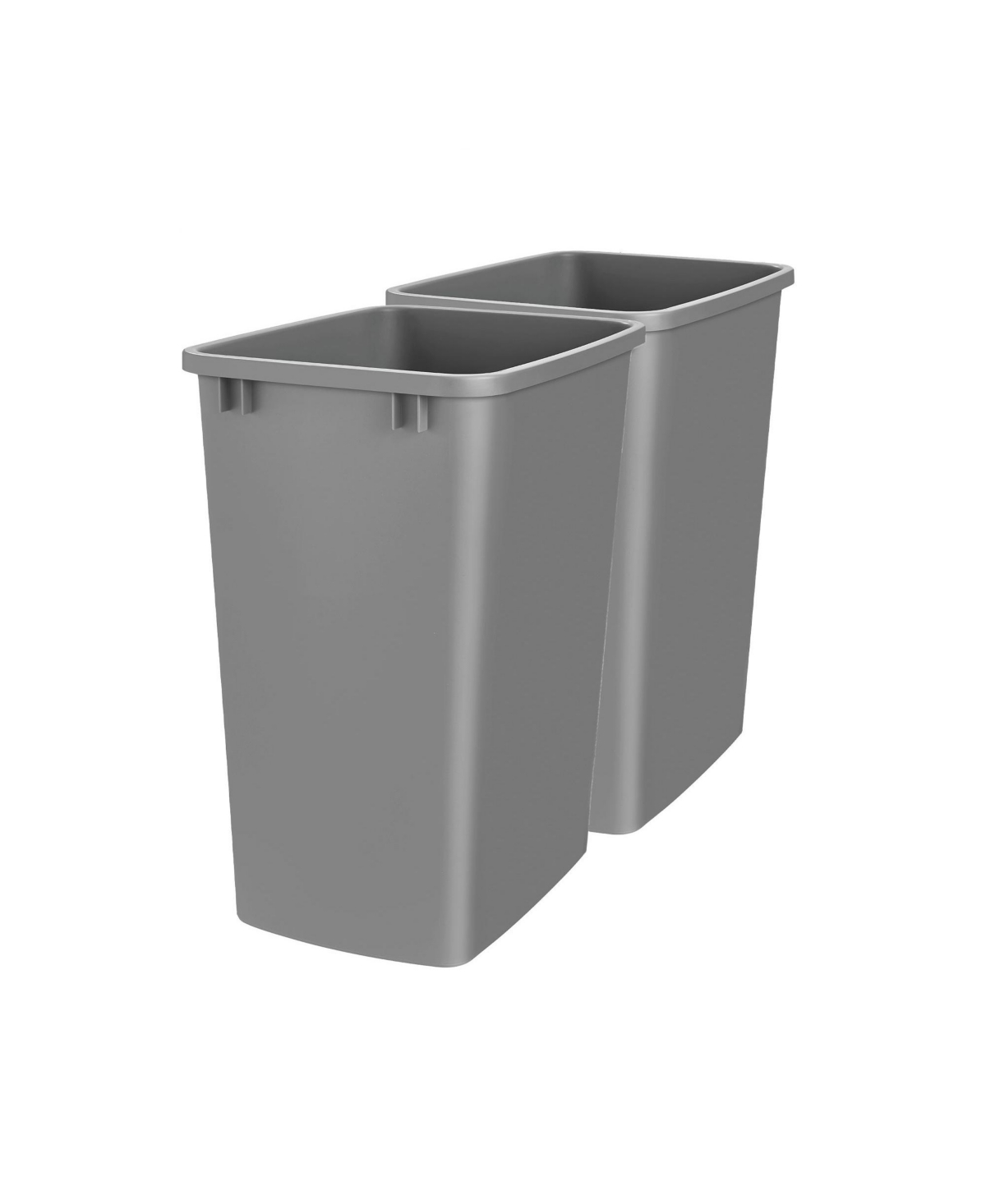 Polymer Replacement 35 qt. Trash Bin, Silver, 2 Pack, Rv-35-17-2 - Silver