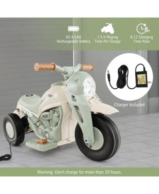 6V Kids Bubble Car Electric Ride on Motorcycle w/ Music Button & LED Headlight