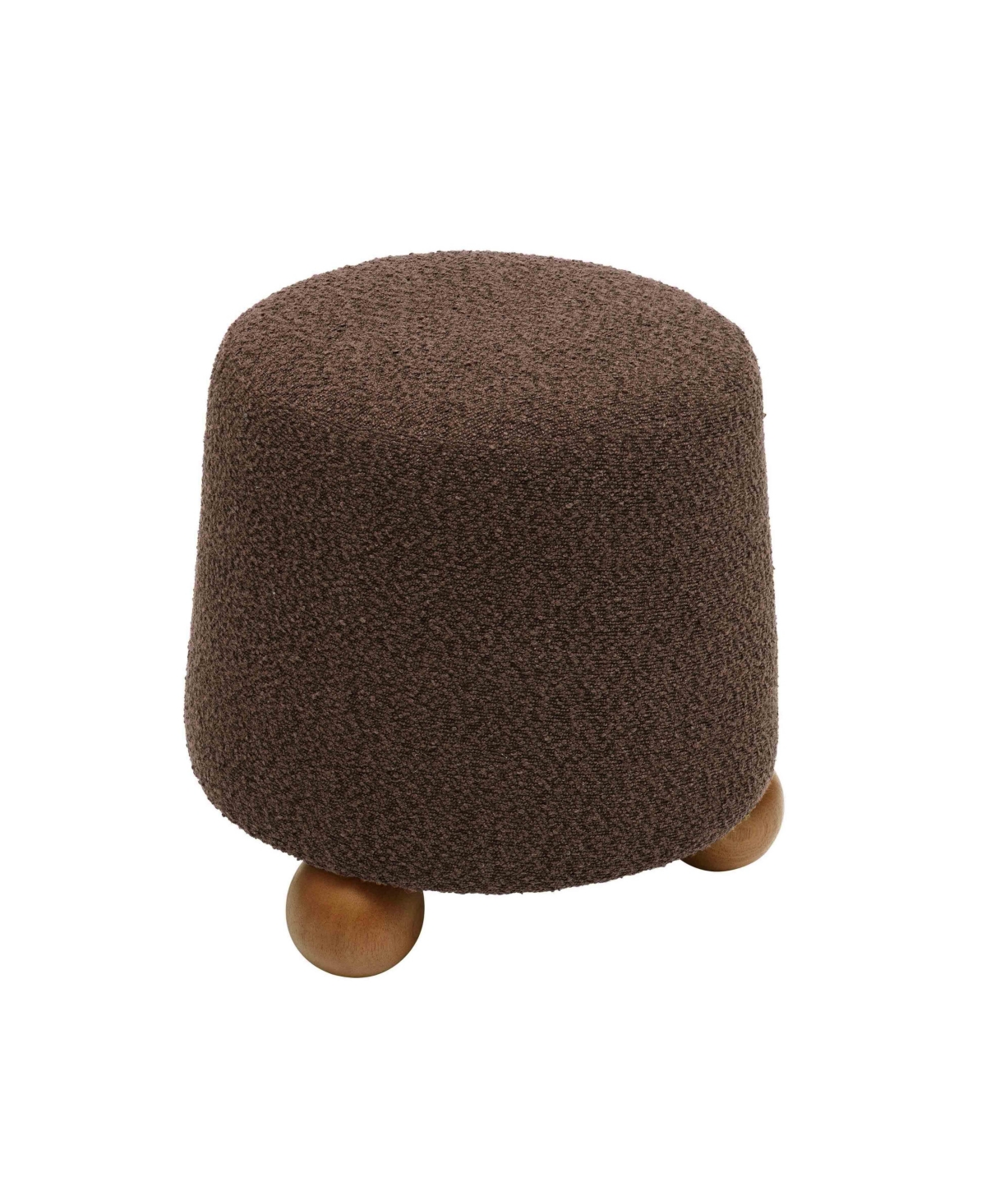Tov Furniture 1 Piece Boucle Stool In Brown