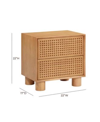 17" Rubberwood Nightstand
