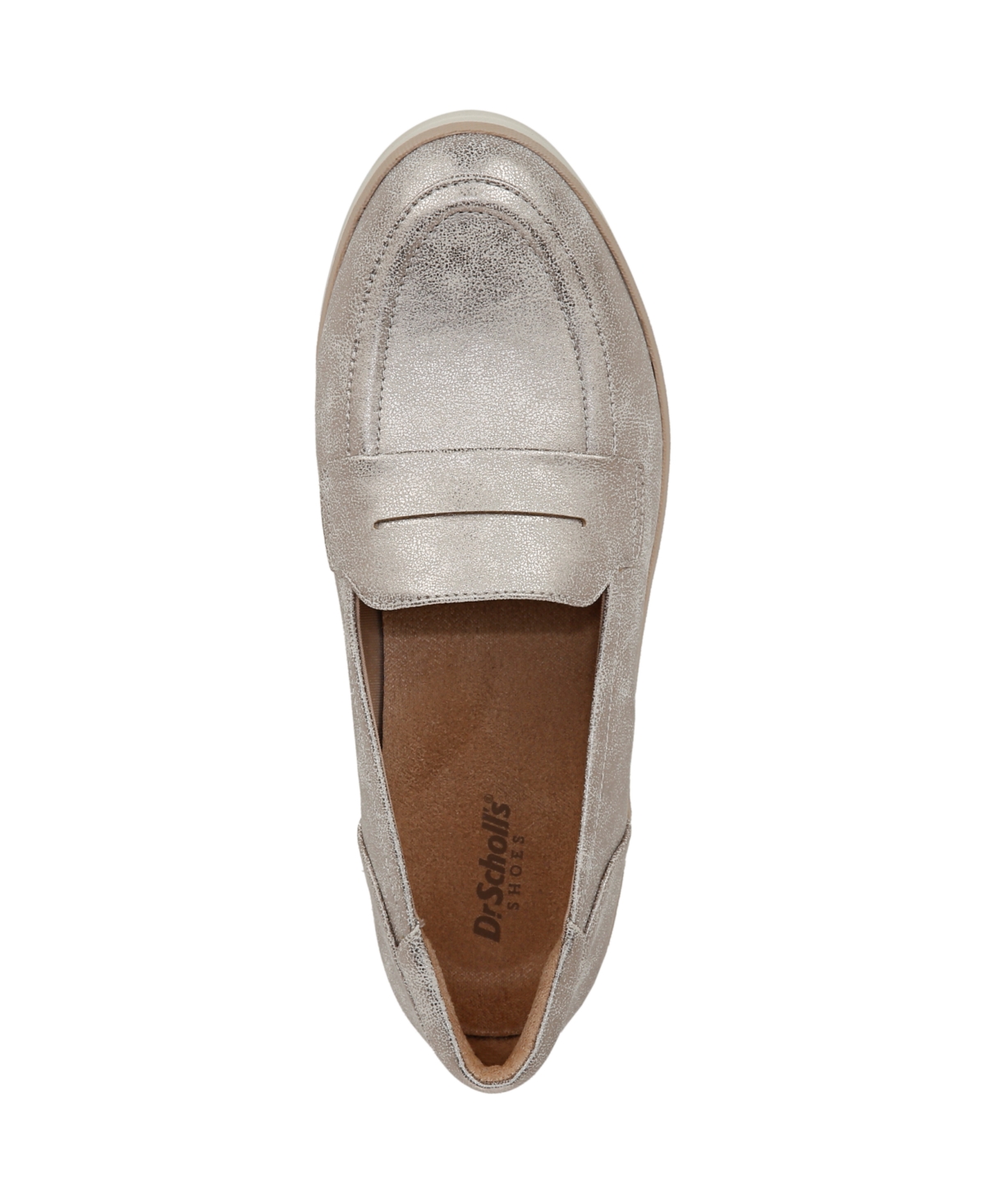 Shop Dr. Scholl's Women's Nice Day Lug Sole Loafers In Light Gold Faux Leather
