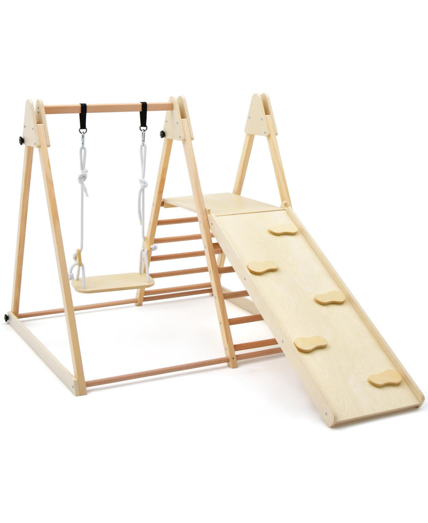 5-in-1 Foldable Adjustable-Swing Jungle Gym