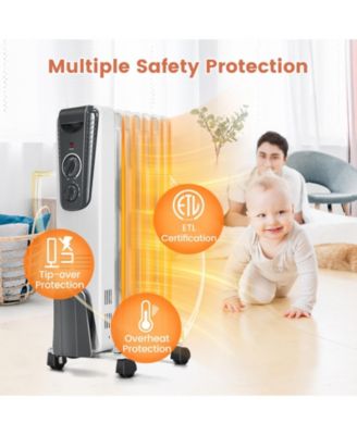 1500W Electric Space Heater with Adjustable Thermostat