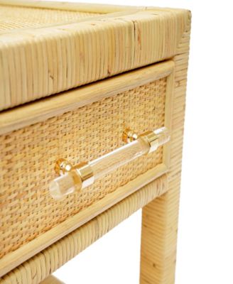 16.9" Rattan Nightstand