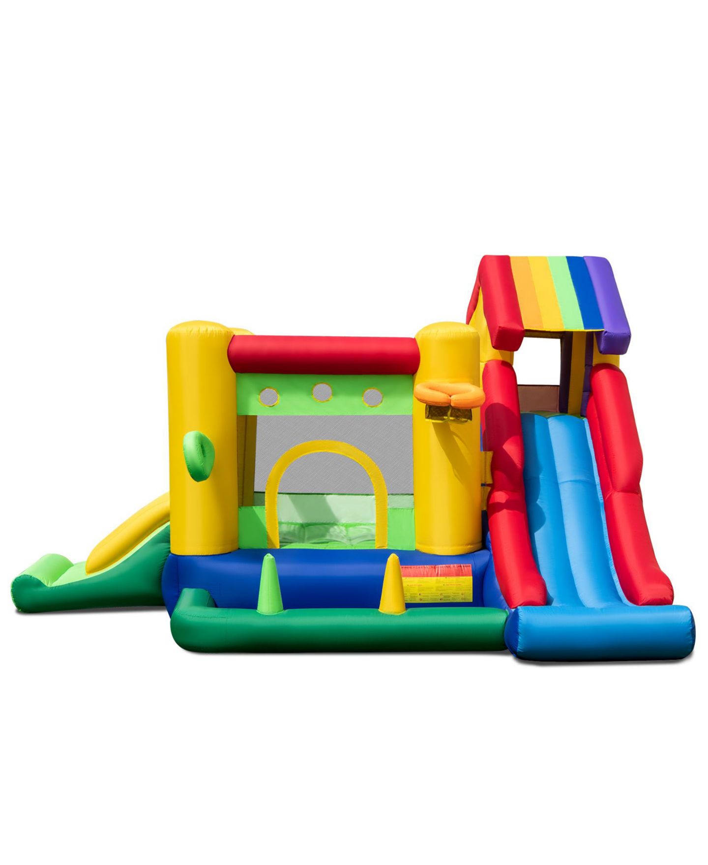 Детские игрушки GOUUN Inflatable Bounce Castle with Double Slides and 735W Blower, цвет: Жёлтый — фото 6