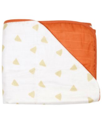 Toddler Triangles and Mint Oversized Bamboo Muslin Quilted Blanket