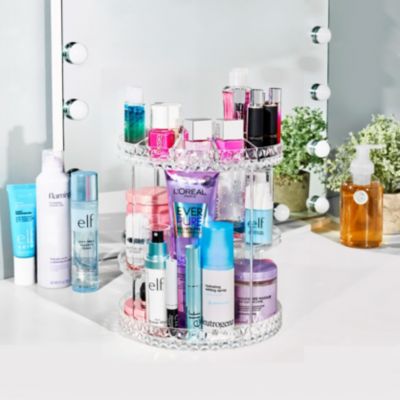 360 Rotating Makeup Organizer - Spinning cosmetics organizer, Adjustable Shelves for Make Up, Perfume & more