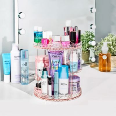 360 Rotating Makeup Organizer - Spinning cosmetics organizer, Adjustable Shelves for Make Up, Perfume & more