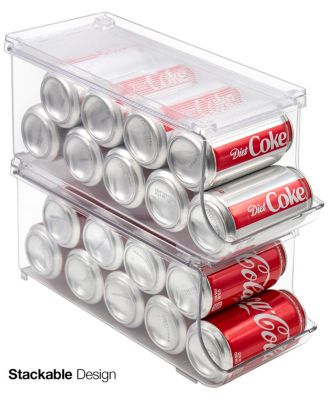 Clear 10-Can Organizer with Lid (2 Pack)