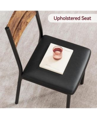 Dining Table for 2, Small Table and Chairs Set of 2, Square Dinette Set for 2, Dinner Table Set, 3 Piece Kitchen & Dining Room Sets for Small Space, Apartment (Vintage, Dining Table with 2 Chairs)