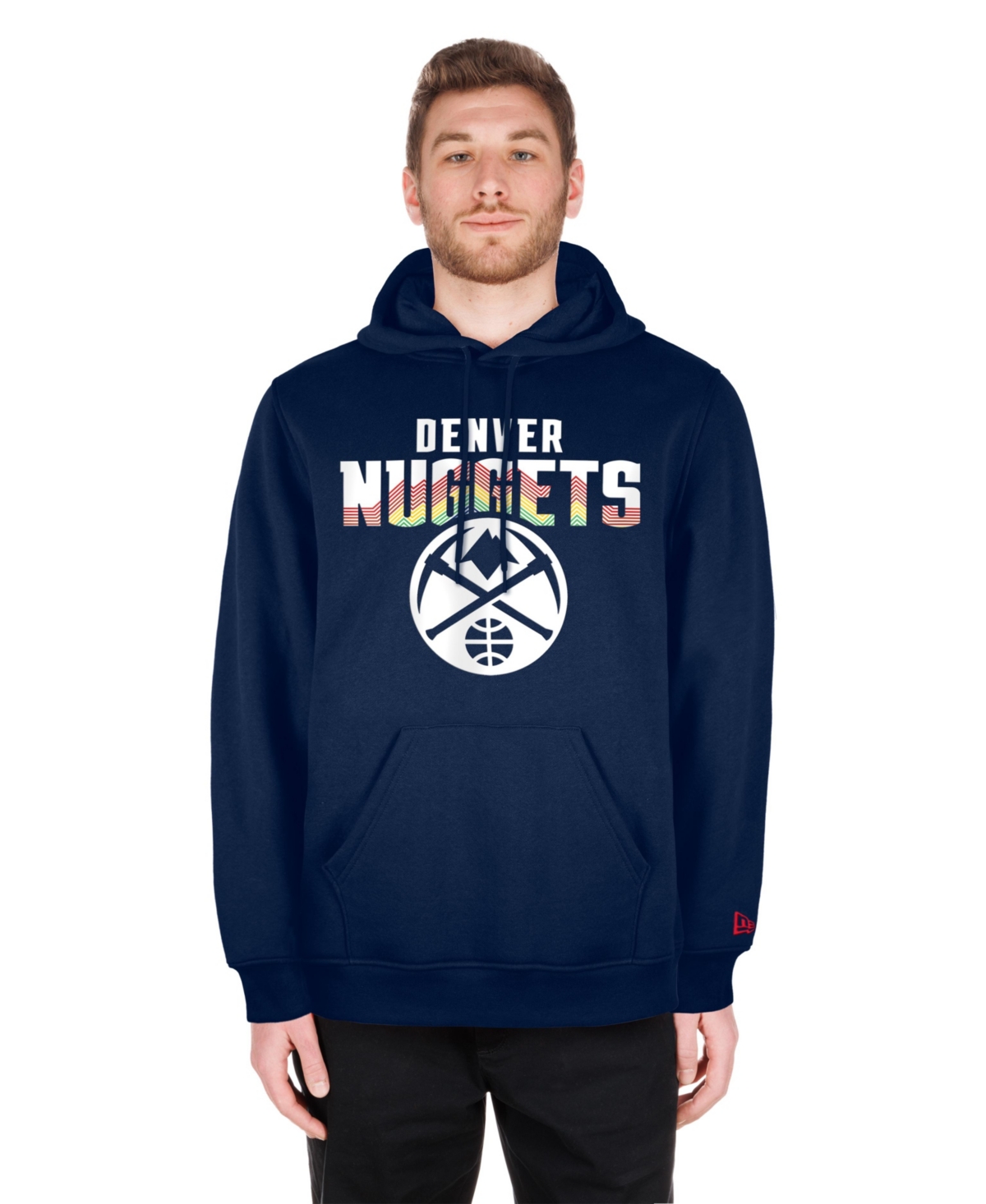 NEW ERA MEN'S NAVY DENVER NUGGETS 2024/25 CITY EDITION PULLOVER HOODIE 