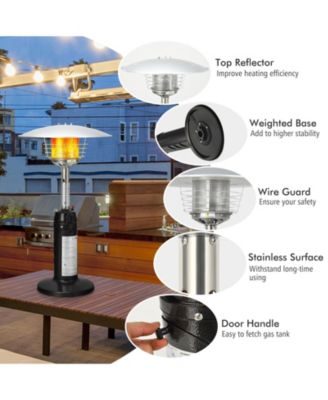 11 000 BTU Portable Tabletop Propane Patio Standing Heater