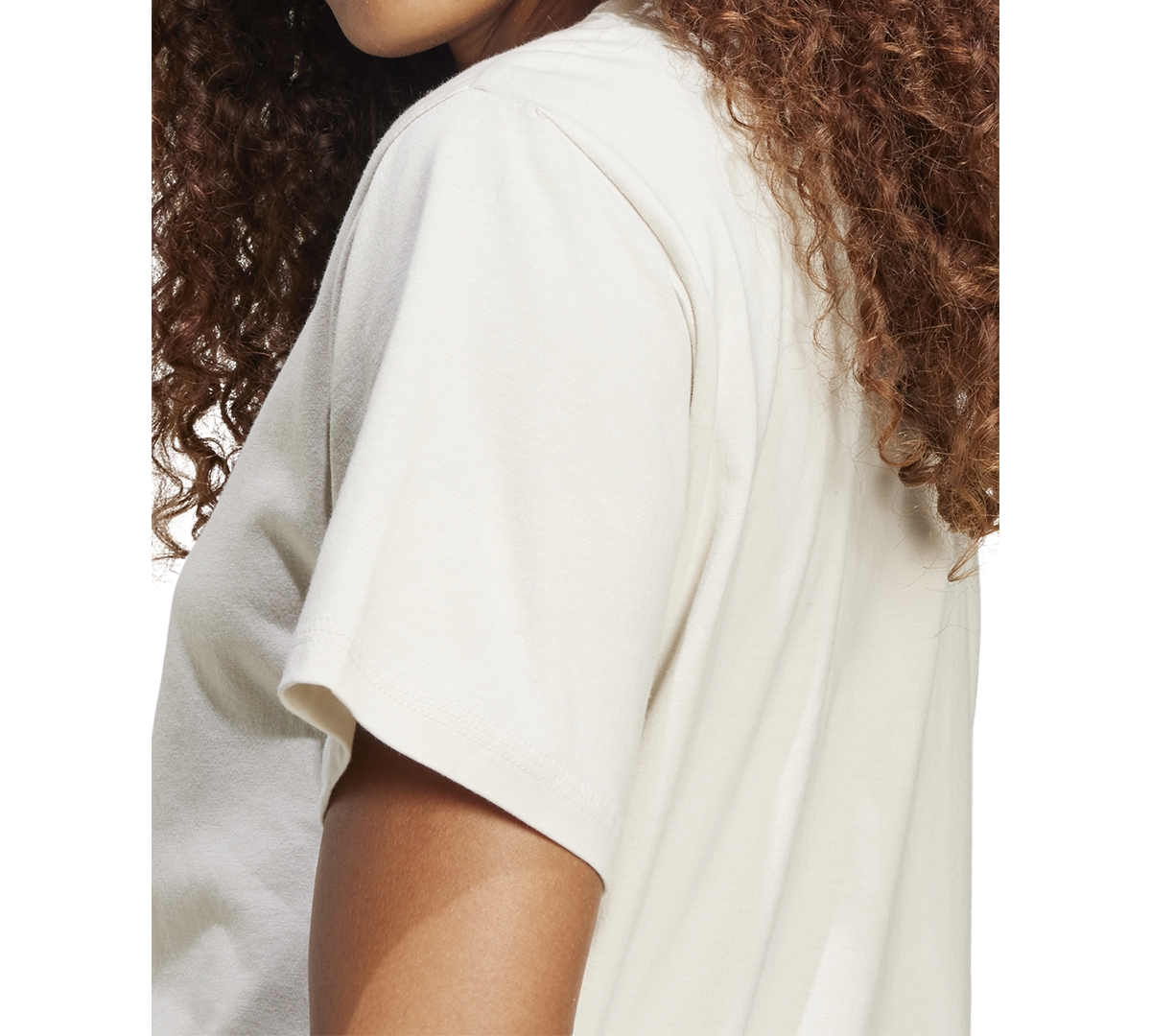 Adidas Originals Women's Short-sleeve Cotton Crewneck Logo T-shirt In Wonder Alumina