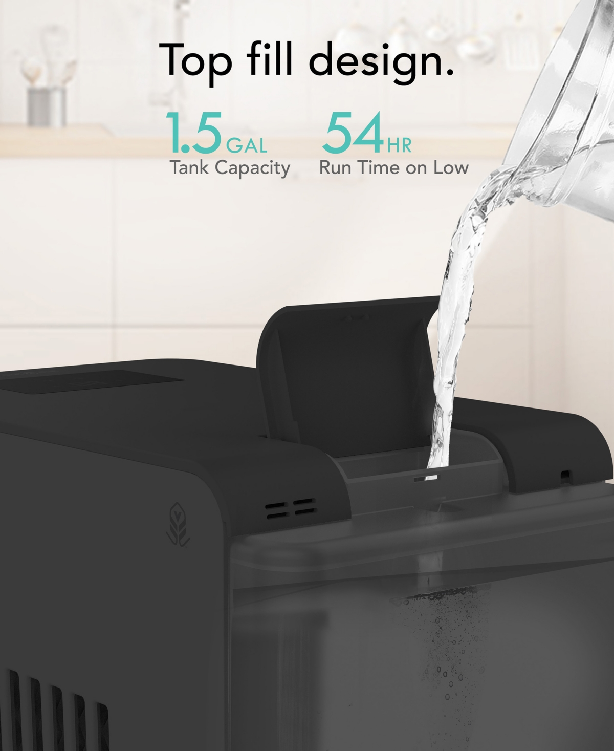 Vornado 11" Ev3 Evaporative Whole Room Humidifier In Black