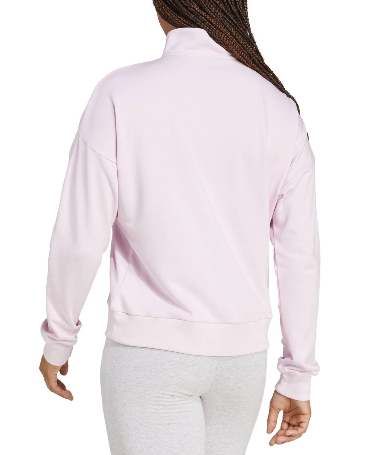 ADIDAS ORIGINALS WOMEN'S ESSENTIALS SMALL LOGO FRENCH TERRY QUARTER ZIP TOP