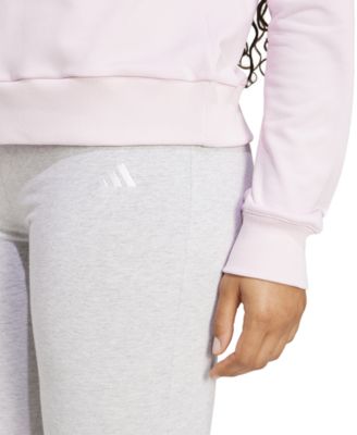 売れ筋商品|||アディダス カットソー トップス レディース Plus Size Inclusive Small Logo French Terry Quarter Zip Top Clear Pink/White adidas Women's Essentials Small Logo French Terry Quarter
