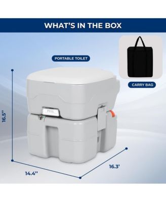 20-Liter Outdoor Portable Toilet with Detachable Waste Tank