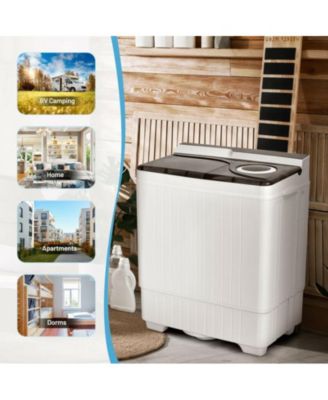 26 Pound Portable Semi-automatic Washing Machine with Built-in Drain Pump