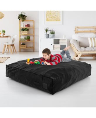 57 x 57 Inch Crash Pad Sensory Mat with Foam Blocks and Washable Velvet Cover