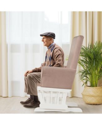 Baby Nursery Relax Rocker Rocking Chair Glider and Ottoman Cushion Set