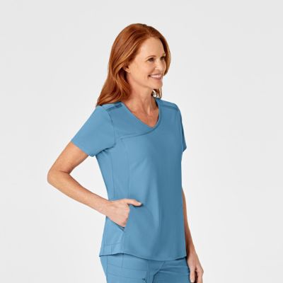 RENEW Women's Mock Wrap Scrub Top
