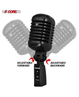 Vintage Microphone Classic Dynamic Professional XLR Studio Retro Style Mic Black