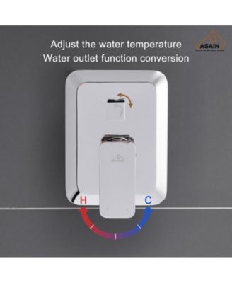 10 Inch Wall Mounted Square Shower System Set with Handheld Spray