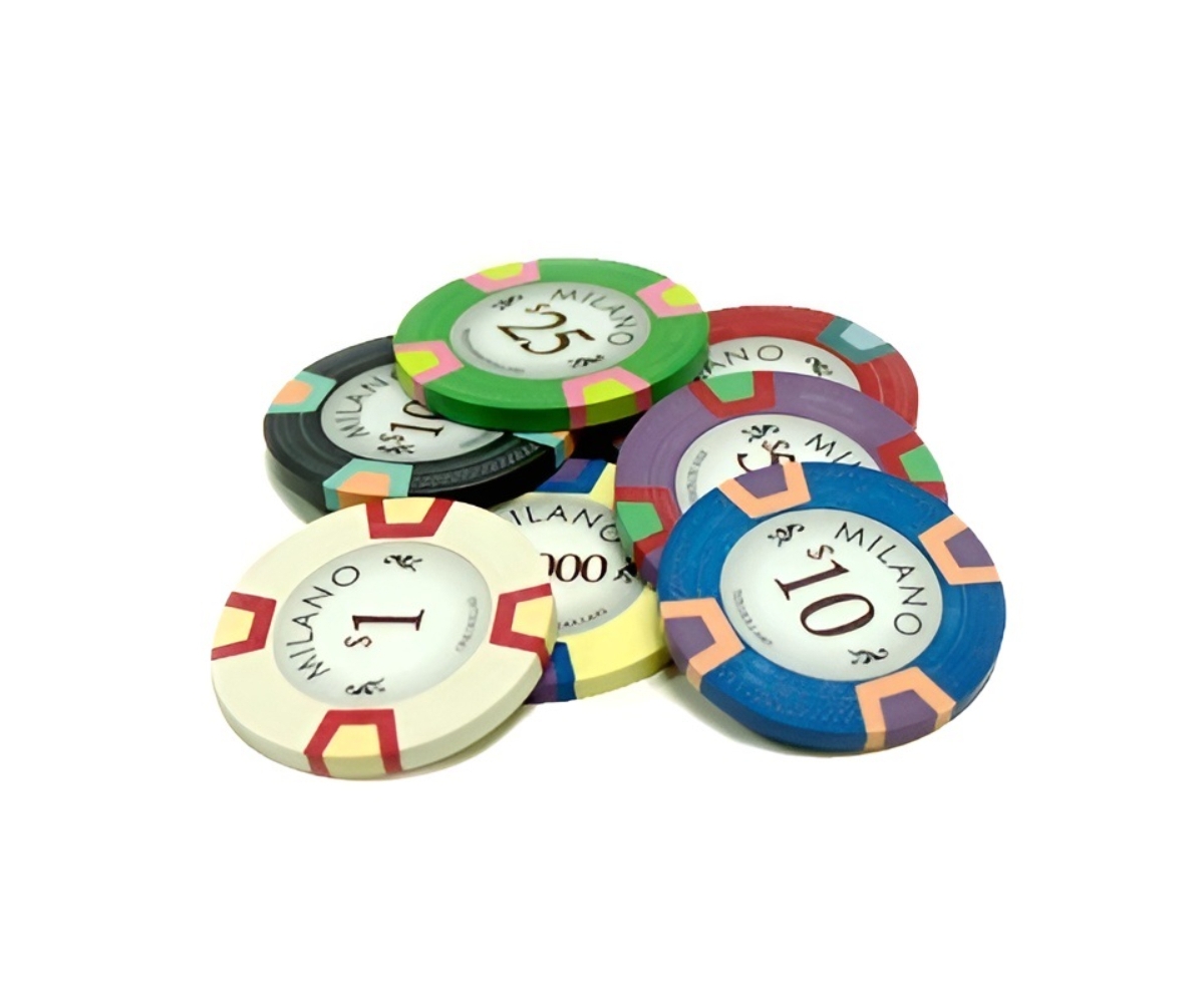 Slickblue Real Clay Poker Chips (25-Pack) – Authentic, High-Quality Poker Chips for Casino-Style Play