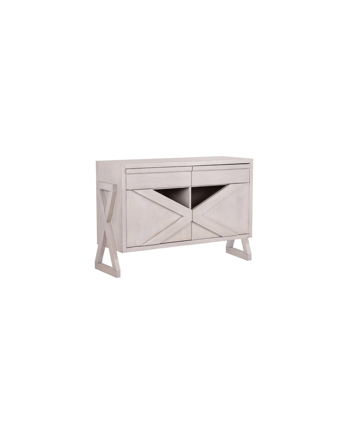 Kings Brand Furniture IrvonaWood Sideboard Buffet Storage Cabinet,- Wash gray
