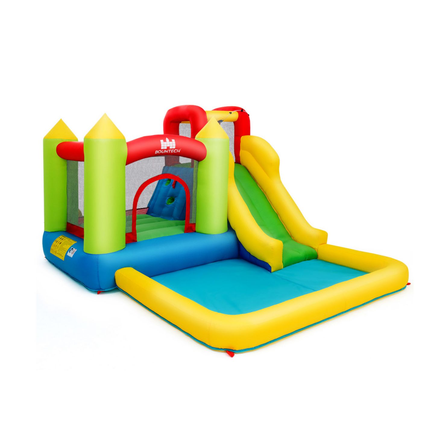 Детская игрушка GOUUN Inflatable Bounce House Water Slide, 138"L x 110.5"W x 75"H, Blower Sold Separately, For 3 Players, Ages 3+, цвет: Зелёный — фото 6