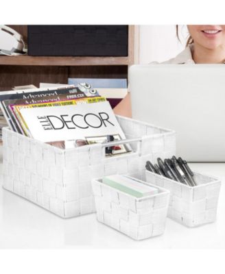 7-Piece Double Woven Basket Bin Set