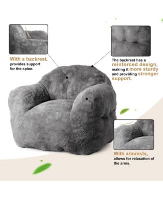 Giant Bean Bag Chair, 51" Bean Bag Couch with Armrests