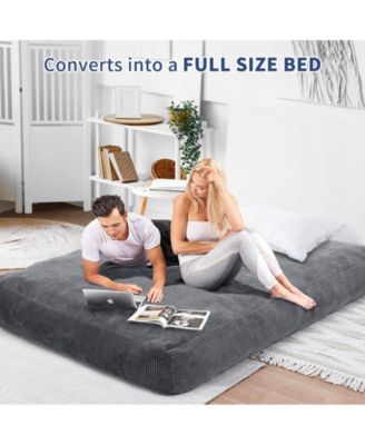 Bean Bag Chair for Adults, Giant Bean Bag Bed, Convertible Bean Bag Chair Bed from