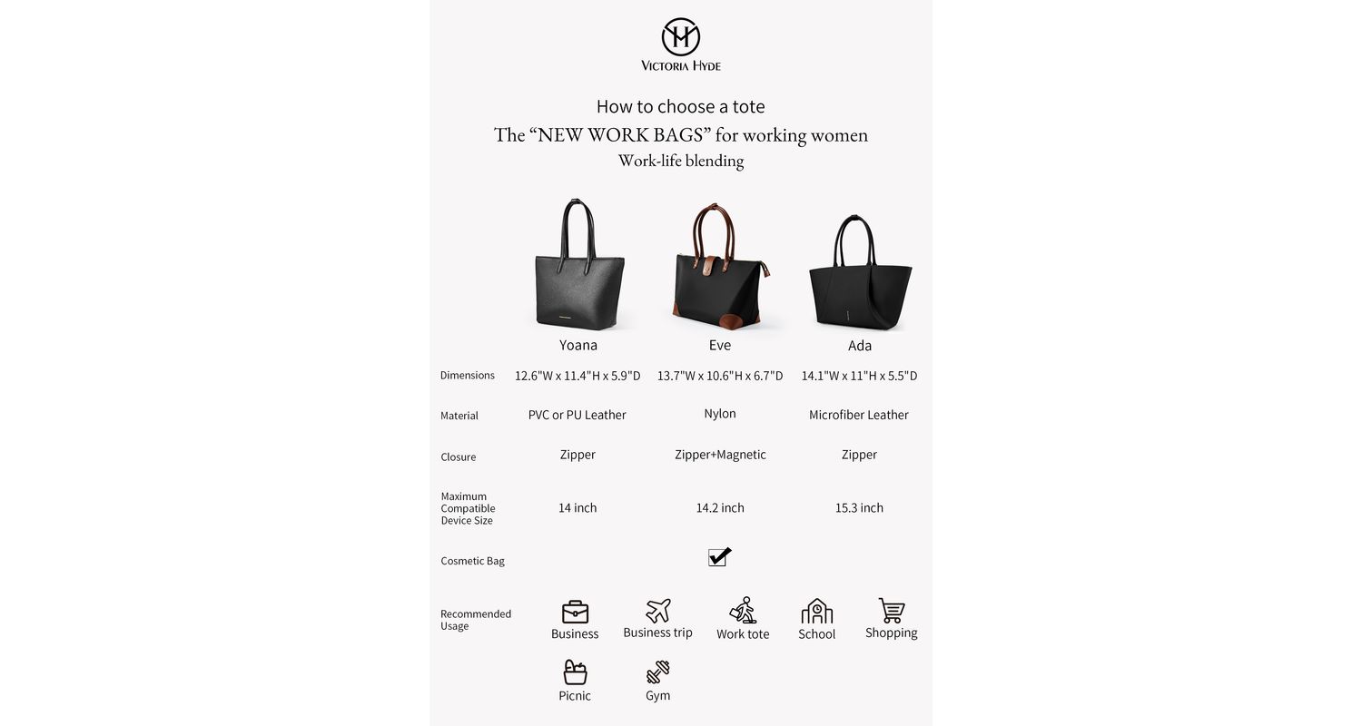 Women's Tote Large Capacity Shopper Yoana Victoria Hyde