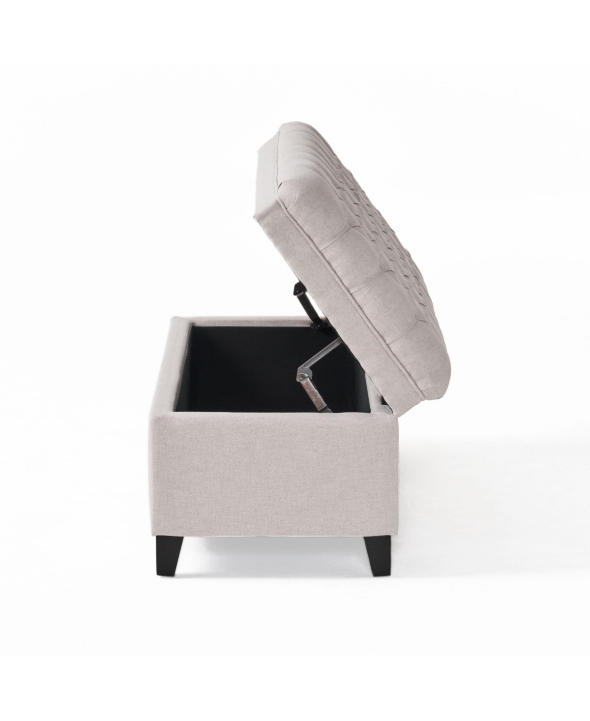 The Pop Home Button-Tufted Storage Ottoman with Soft-Close Lid, Storage for Bedroom, Living Room, Entryway-The Pop Home -pastel grey
