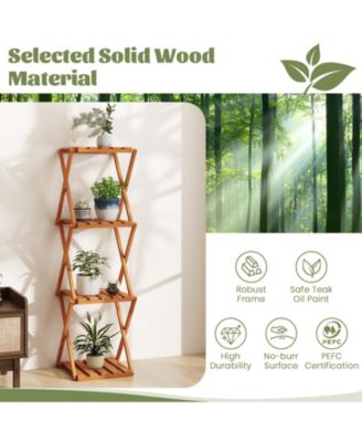 4-Tier Folding Plant Rack and Free-Standing Shoe Rack