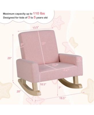 Kids Rocking Chair with Solid Wood Legs