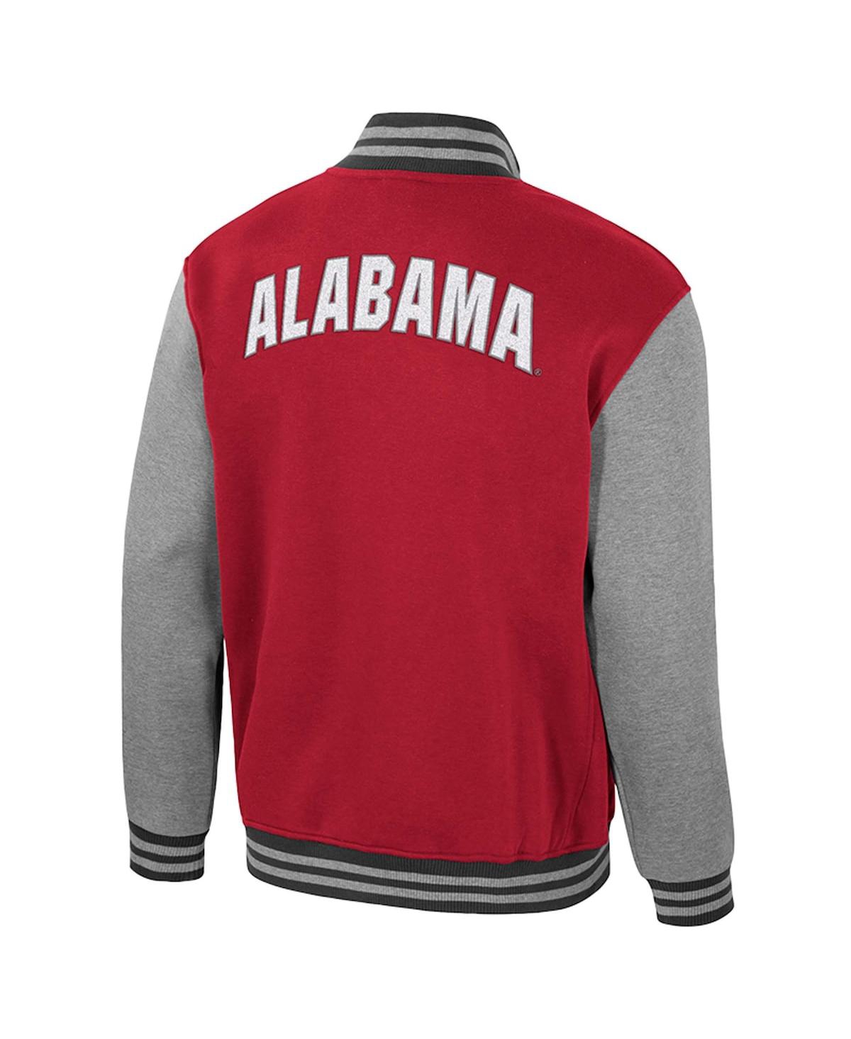 Colosseum Men's Crimson Alabama Crimson Tide Ambi-turner Full-zip Varsity Jacket In Red