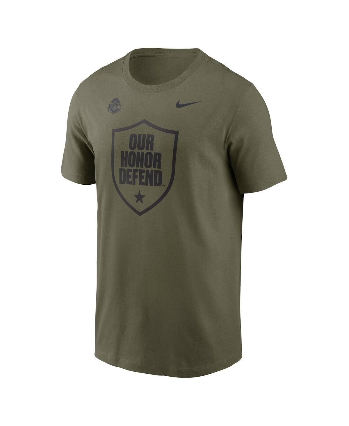 Nike Olive Ohio State Buckeyes 2024 Military Appreciation Tonal Logo Performance T-shirt In Olive