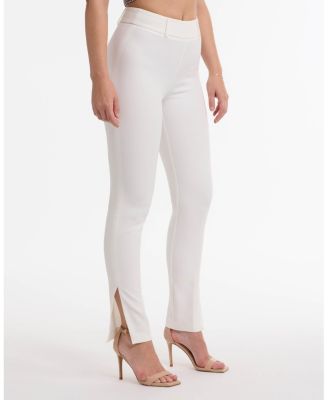 Women's High Waisted Slim Fit Pant with Side Slits