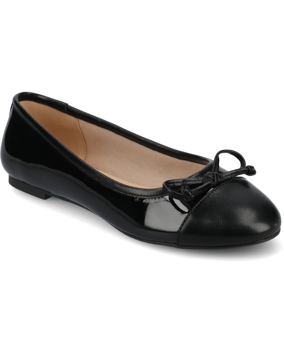 Shop Journee Collection Women's Kaiah Cap Toe Ballet Flats In Black