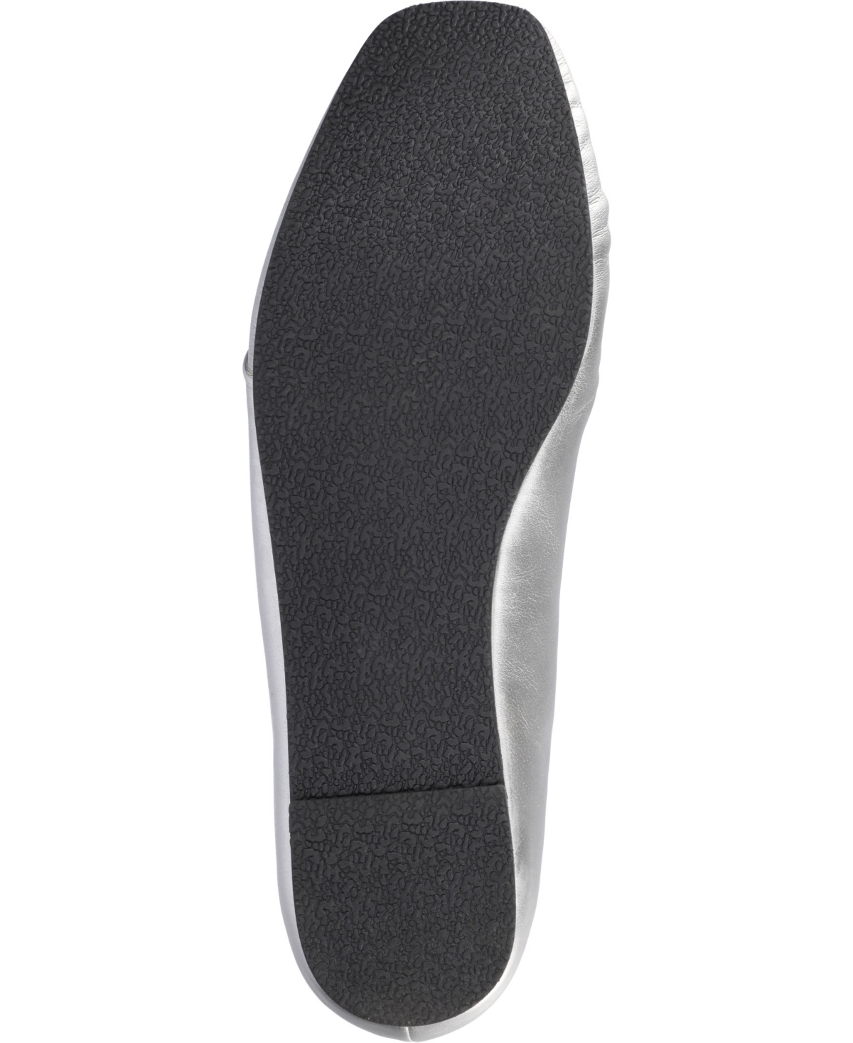 Journee Collection Callee Keyhole Square Toe Flat In Silver
