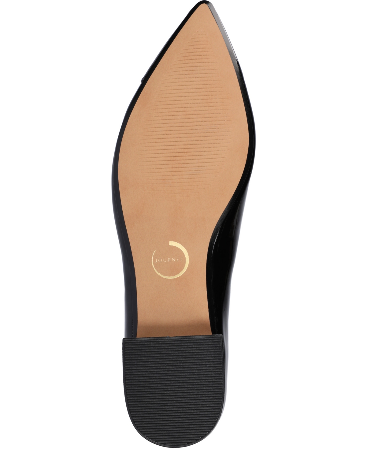 Shop Journee Collection Women's Carmin Pointed Toe Flats In Black Patent
