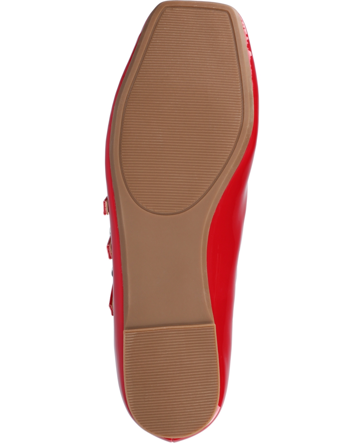 Shop Journee Collection Women's Darlin Multi Strap Mary Jane Square Toe Flats In Red Patent